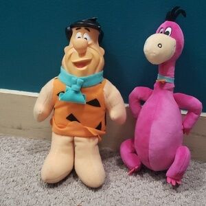 Vintage the flinstones "days inn travel buddies" fred and dino small plush